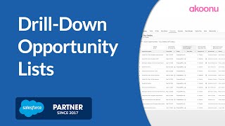 Drill-Down Opportunity Lists