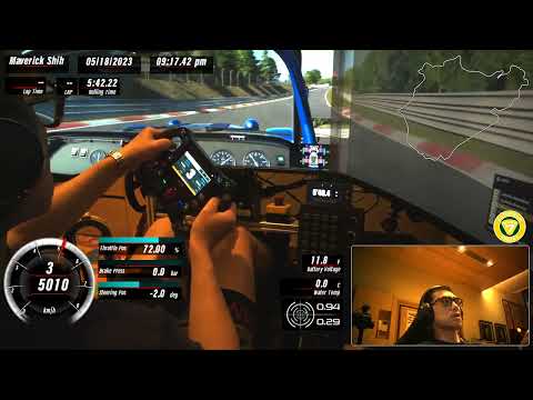AiM SW4 +  AiM SmartyCam 3 Dual with  Caterham Nordschleife  rFactor2