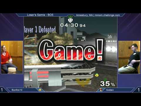 MMOM183 SSBM - bonfire10 (Sheik) vs. Golden (C. Falcon) - Melee LSF