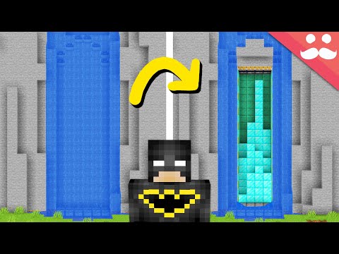 I made a Batman Waterfall Entrance for my Minecraft base
