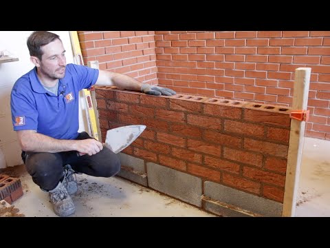 How To Lay Bricks For Beginners Using a line