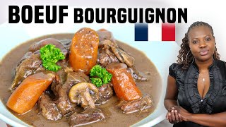 BOEUF BOURGUIGNON (Ragoût de Boeuf au vin rouge) Mijoté pendant 3H !