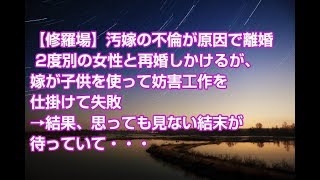 【修羅場】汚嫁の不倫が原因で離婚 2度別の女性と再婚しかけるが、嫁が子供を使って妨害工作を仕掛けて失敗 →結果、思っても見ない結末が待っていて・・・