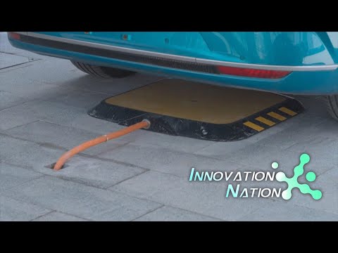 Беспроводная зарядка электромобилей в Китае выглядит так