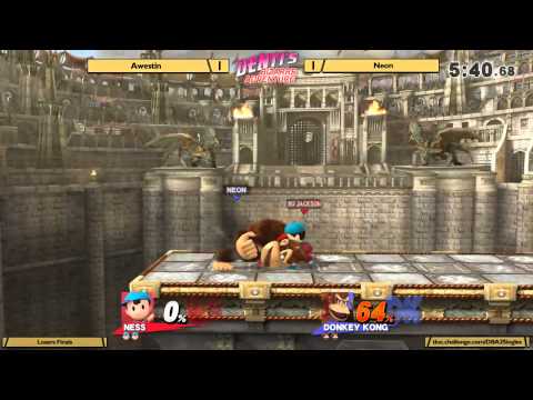 DBA2 Smash Wii U - Neon (DK) vs Awestin (Ness) - Losers Finals