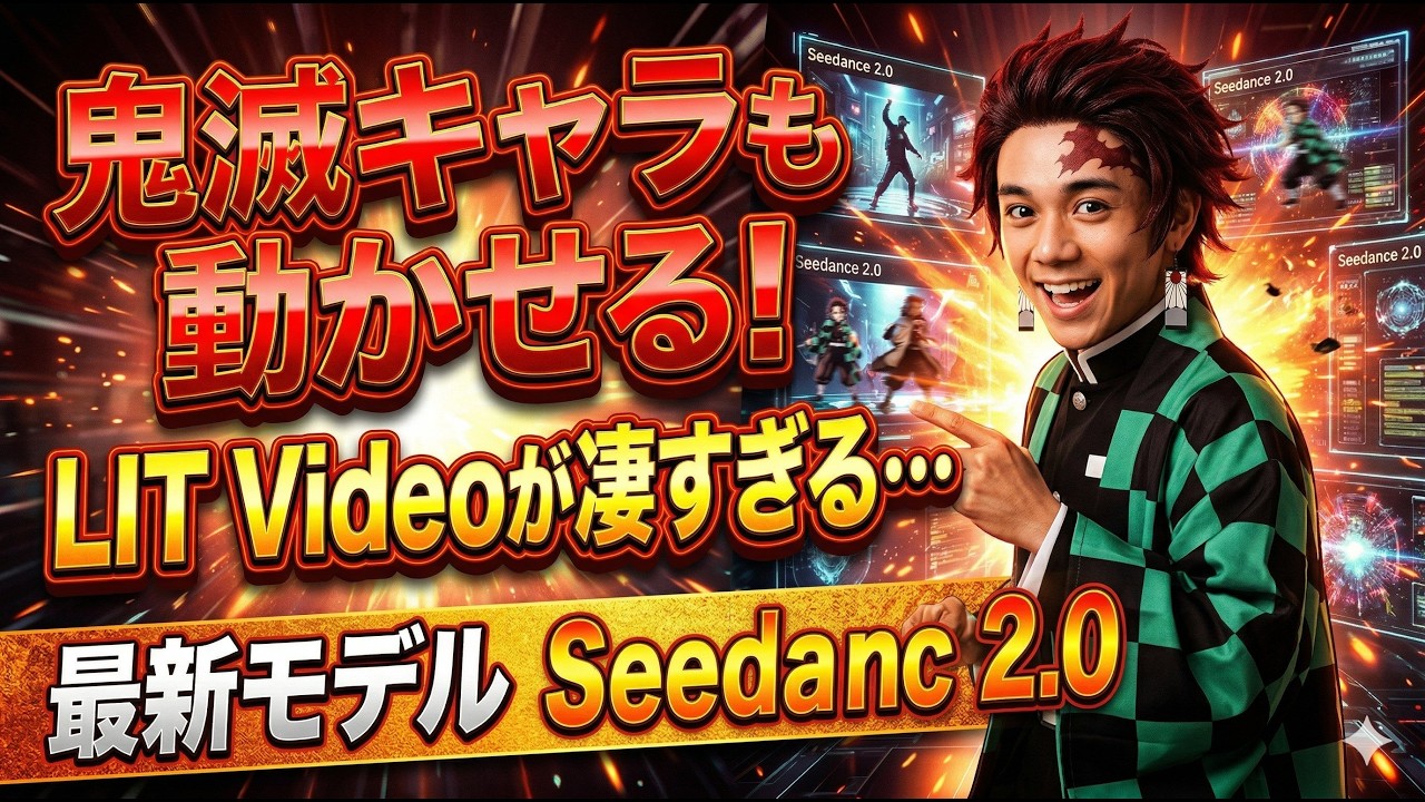 【実演】鬼滅キャラも動かせる！LIT Videoで高品質AI動画を作る全工程を公開