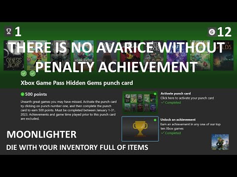 Xbox Game Pass Hidden Gems Punch Card
