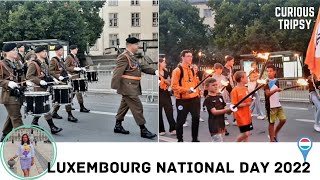Luxembourg National Day 2022 - Torch Procession - Parade - Schéinen Nationalfeierdag 🇱🇺 #luxembourg