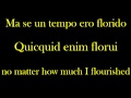 Fortunae plango vulnera - Carmina Burana | Italiano Latin English testo lyrics