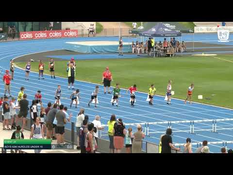 Boys Under 10 60m Hurdles H5 - 2020 State Combined Events Championships // LAVicTV