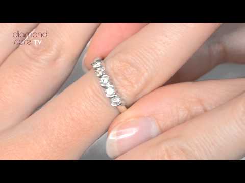 E3959 - Half Eternity Ring With 0.24CT Of Diamonds In 9K White Gold