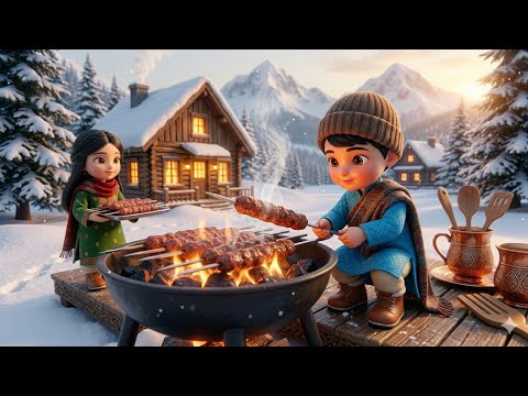 ❄️ Tiny Doll Kashmir Life | Snowfall, Kahwa &amp; Seekh Kebab 🍢