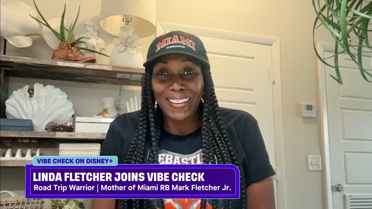 Miami RB Mark Fletcher Jr.'s mom, Linda, travels the country to watch the Hurricanes 🗺️ | Vibe Check