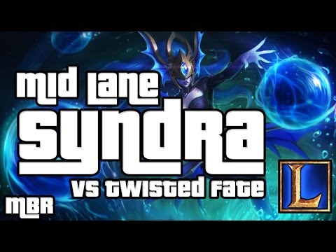 Atlantean Syndra Vs Twisted Fate Mid Lane - Season 4 League of Legends Gameplay - HD