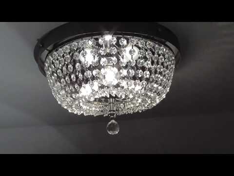 DIY Portfolio Brand Jeweled Overhead Ceiling Light Fixture-Model 0533270