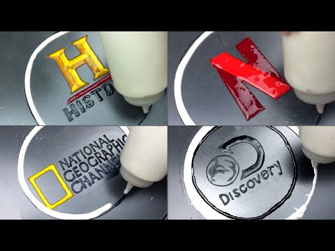 TV Network Logos Pancake Art - Netflix, Discovery, National Geographic, History