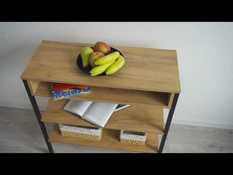 Миниатюра изображения товара Стеллаж Mio Tesoro Mila Loft (дуб золотой крафт/черный)