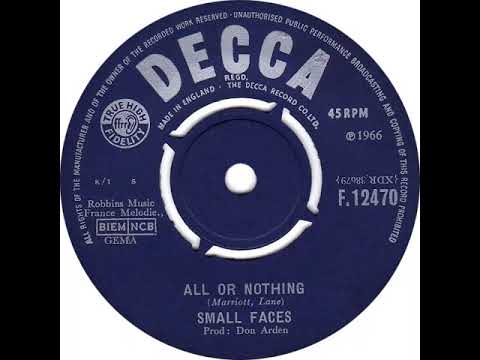 UK no. 1, (254) Small Faces - All Or Nothing