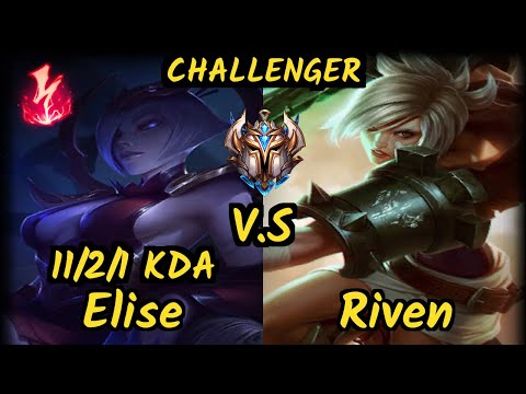 Yampi (ELISE) vs RIVEN - 11/2/1 KDA JUNGLE CHALLENGER GAMEPLAY - BR