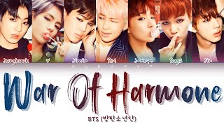 BTS (방탄소년단) - War of Hormone (호르몬 전쟁) (Color Coded Lyrics Eng/Rom/Han/가사)