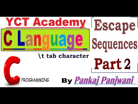 C Programming In Hindi | Escape Sequences Part 2