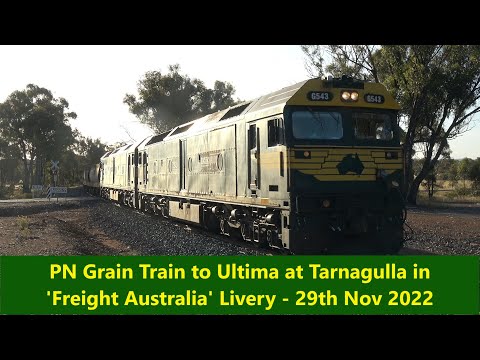 PN Grain Train to Ultima in Freight Australia Livery near Tarnagulla - 29th Nov 2022