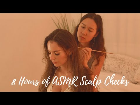 [ASMR] 8 Hour Ultimate Scalp Check Compilation with Knitting Needles (Real Person ASMR)