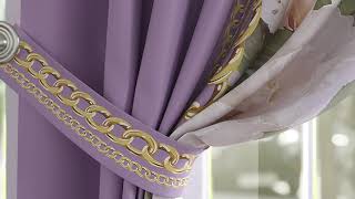 Комплект штор «Лиорзис (фиолетовый)» — видео о товаре