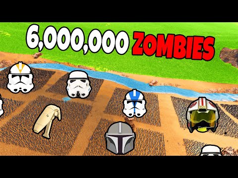Every Star Wars Army VS 6 MILLION ZOMBIES! - UEBS 2: Star Wars Mod