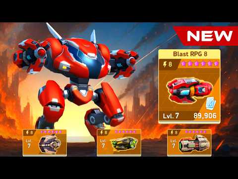 NEW WEAPON Blast RPG 8 vs Storm Rack 8 vs Hornet 8 vs Disruptor 8 - Lancer - Mech Arena