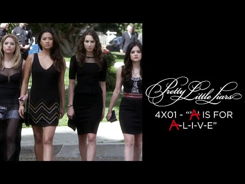 Pretty Little Liars - The Liars Arrive At Wilden's Funeral - "'A' Is for A-l-i-v-e" (4x01)