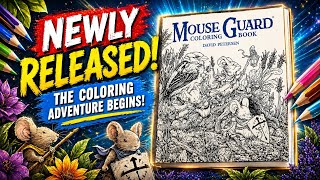 The Most EPIC New Coloring Book Release! 😍 Mouse Guard Flip Through #coloring #coloringbook 