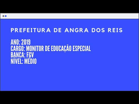 Questão 20 - Prefeitura de Angra dos Reis - RJ - 2019