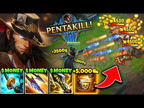 TWISTED FATE BUT EVERY CRIT PRINTS ME FREE MONEY! (DOUBLE GOLD HACK)