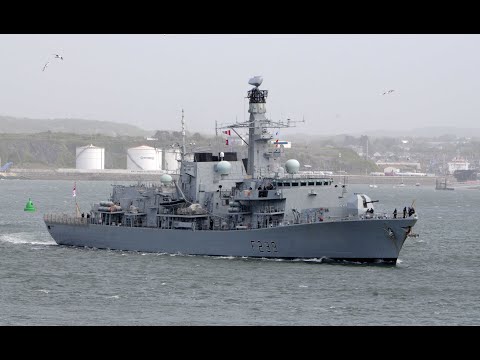 HMS RICHMOND F239 ENTERS DEVONPORT NAVAL BASE AT DEVILS POINT - 22nd May 2020