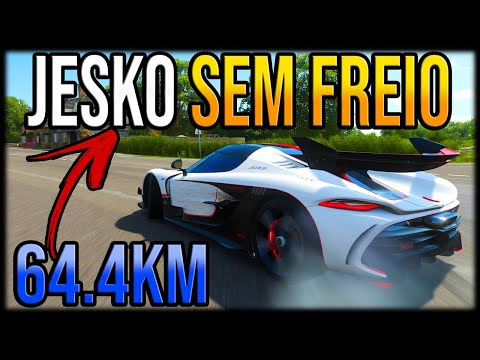 Forza Horizon 4 - CORRIDA 64.4KM com KOENIGSEGG JESKO sem FREIO
