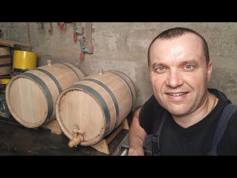 А whiskey barrel from an oak log | DIY | How to make a wooden barrel in the garage