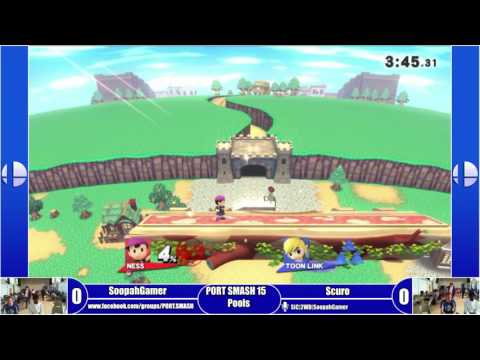 PORT SMASH 15 - Pools - SiC | 2WD | SoopahGamer (Toon Link) Vs PS | Scuro (Ness)