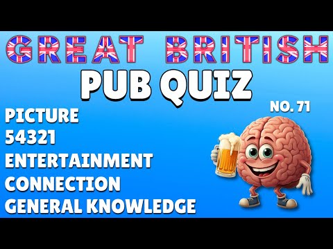 Great British Pub Quiz: Picture Round, 54321, Entertainment, Connection & General Knowledge #71