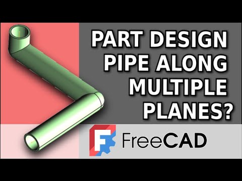 FreeCAD Part Design Pipe Along Multiple Planes / Sketches