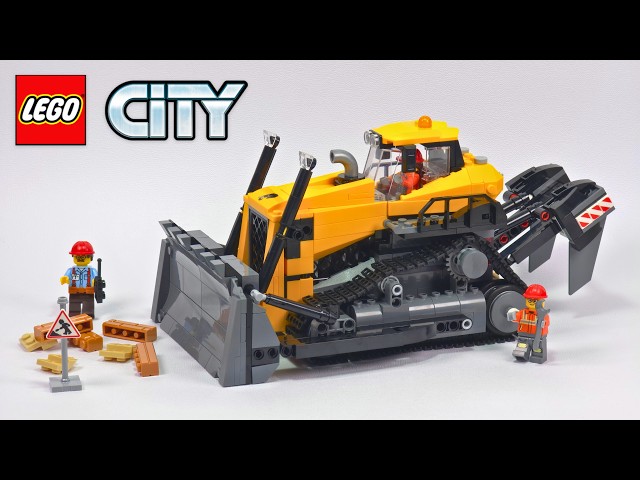 Vídeo relacionado con LEGO City Buldócer Amarillo - Vehículo de Obra de Juguete para Construir - 3 Minifiguras, Walkie-Talkie, Herramientas y Señales de Tráfico - Regalo de Cumpleaños para Niños de 8+ Años 60466