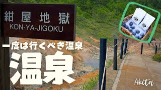 【大人の秋田日帰り旅】後生掛温泉の泥火山を歩き、名湯とランチに癒やされる休日