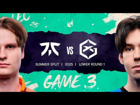 FNC v GX | 2025 LEC Summer | Week 6 Day 3 | Fnatic vs. GIANTX Game 3