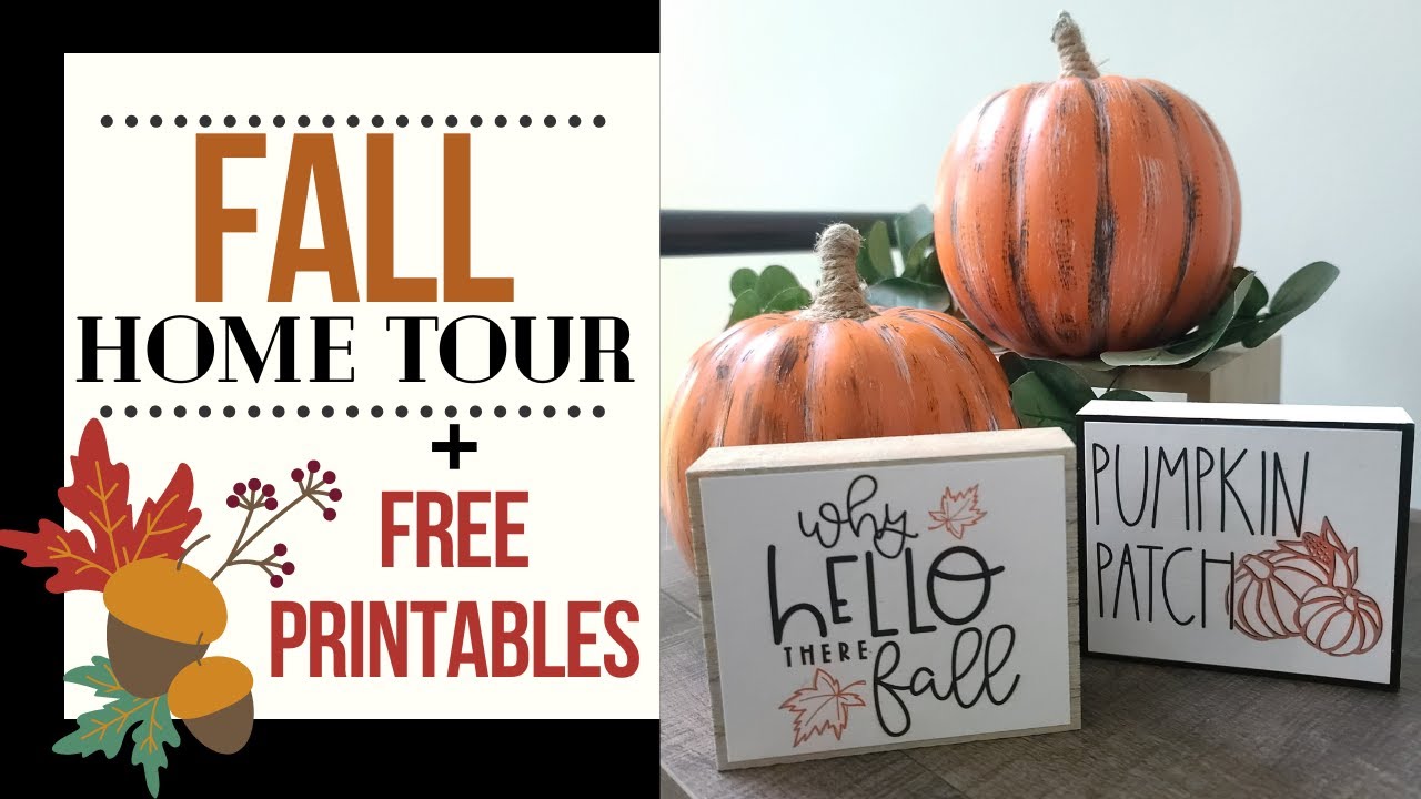 FALL DECOR HOME TOUR 2021 | *NEW* Dollar Tree & Target Dollar Spot Easy Projects + FREE PRINTABLES
