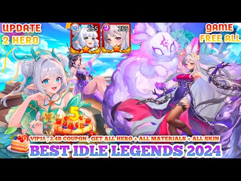 Update 2 New Hero Best Idle Legends 2024 - Full Benefits All Hero + All Materials + All Skin