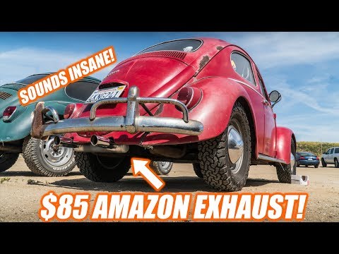 I Put An $85 AMAZON EXHAUST On My BUG! *ITS LOUD*