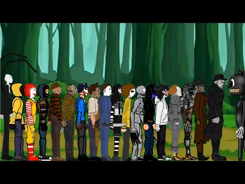 creepypastas and killers vs cartoon cat