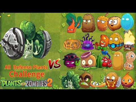 PvZ 2 Gameplay - Blockoli & All Defense Plants Сhallenge - Which Plant's Best ? - Plant Vs Plant