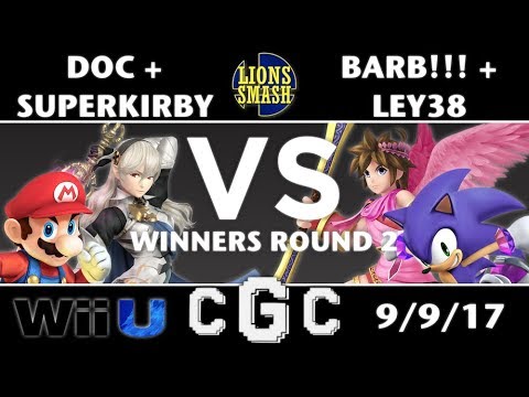 CGC Smash Fall 2017 - Doc + SuperKirby vs BARB!!! + Ley38 - Smash 4 Doubles Winners Round 2