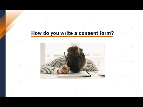How do you write a consent form for research?